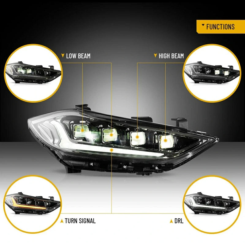 Vland Full LED Projector Headlights For Hyundai Elantra 2017-2018