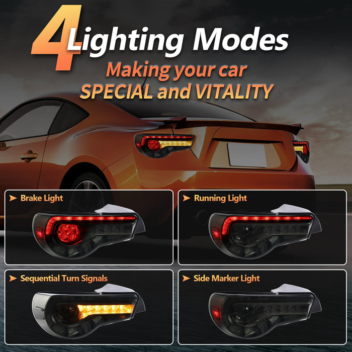 VLAND LED Headlights Full LED Tail Lights Combo For Toyota 86 GT86 Subaru BRZ Scion FRS 2012-2020