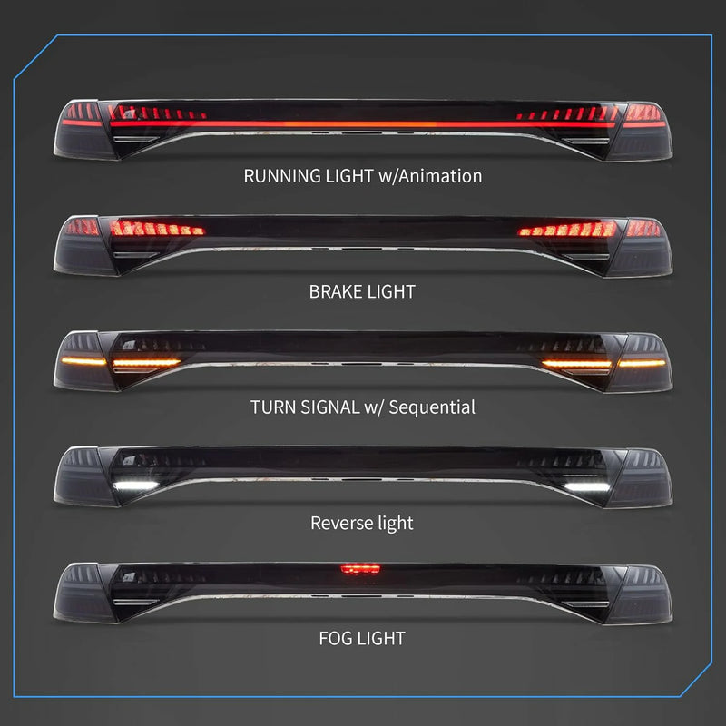 Vland Full LED Tail Lights for Honda Accord 2023-2025 With Start-Up Animation