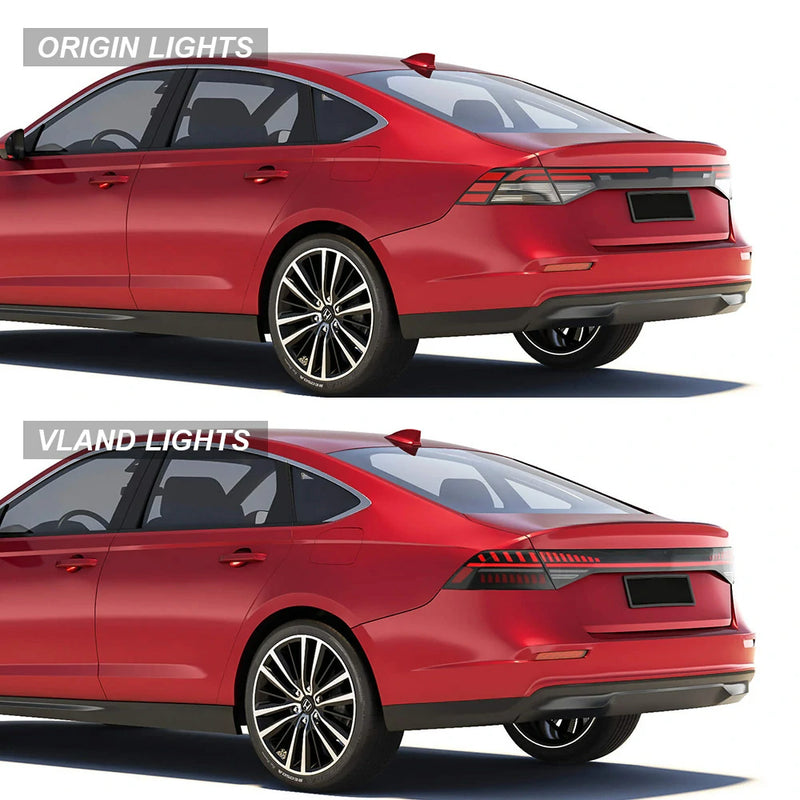 Vland Full LED Tail Lights for Honda Accord 2023-2025 With Start-Up Animation