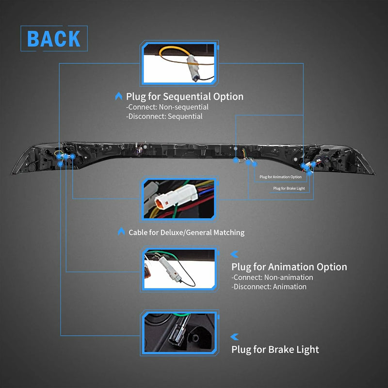 Vland Full LED Tail Lights for Honda Accord 2023-2025 With Start-Up Animation