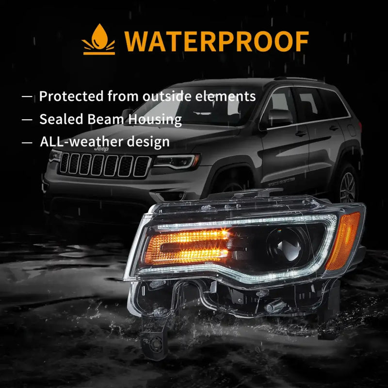 VLAND LED Dual Beam Projector Headlights for Jeep Grand Cherokee WK2 2014-2021 4th Gen (Fourth Generation WK2)