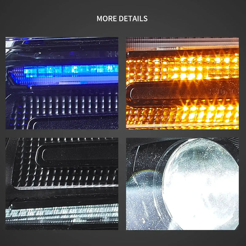 VLAND LED Dual Beam Projector Headlights for Jeep Grand Cherokee WK2 2014-2021 4th Gen (Fourth Generation WK2)