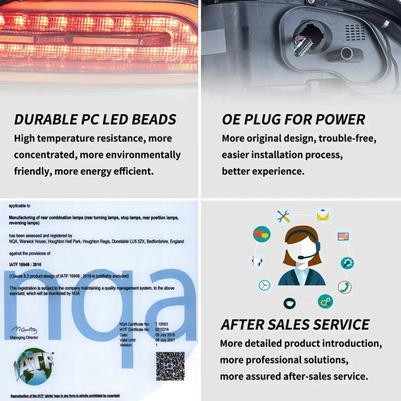 Światła tylne VLAND Full LED do Scirocco 2009-2014 3. generacji (trzecia generacja)