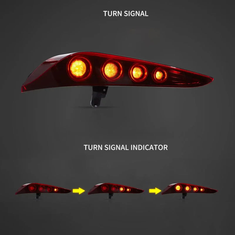 VLAND Full LED Tail Lights for Toyota GR Supra 2019-Present 5th Gen (Fifth Generation, Model Code J29/DB A90/A91) Heritage Edition Style Amber Turn Signal