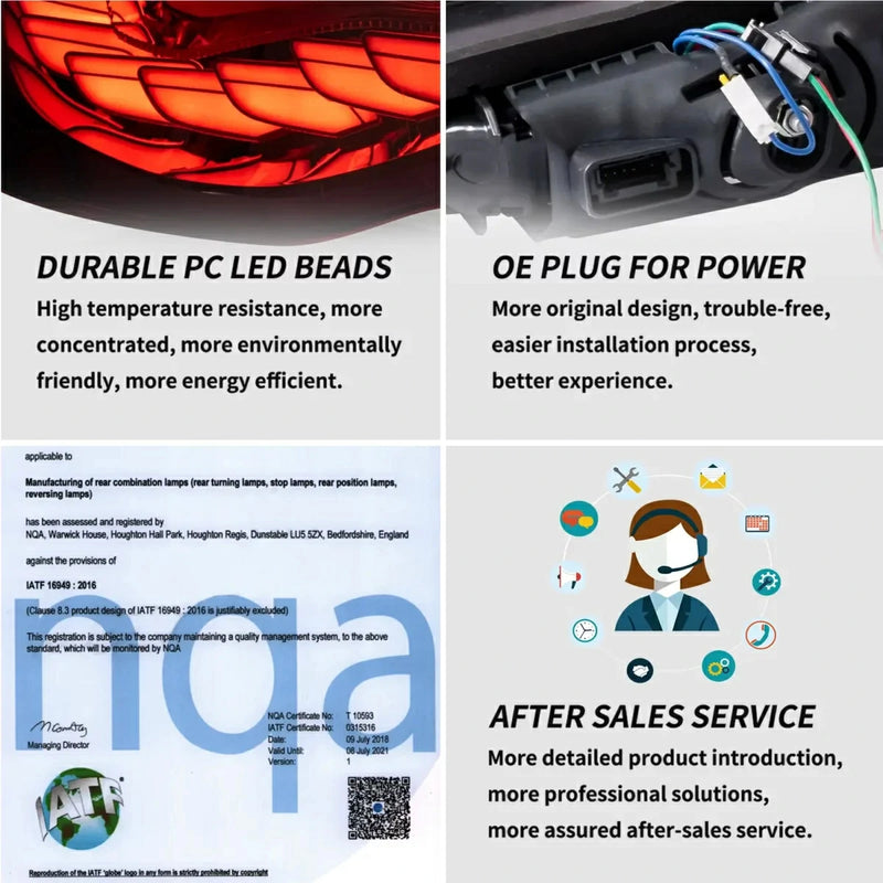 VLAND LED Tail Lights For BMW 4-Series G22 G23 G26 G82 G83 2020-2024