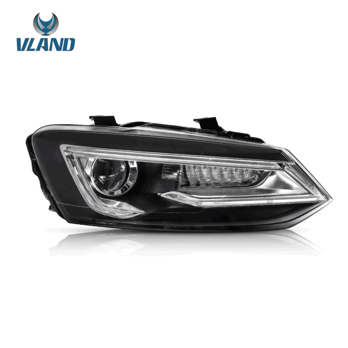 VLAND Dual Beam Headlights + Tail Lights for Volkswagen Polo 2011-2017
