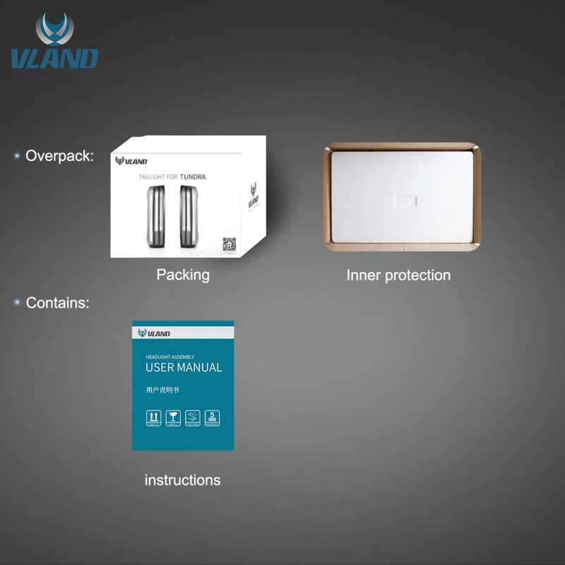 VLAND Full LED Tail Lights for Toyota Tundra 2022-2024 3th Gen XK70