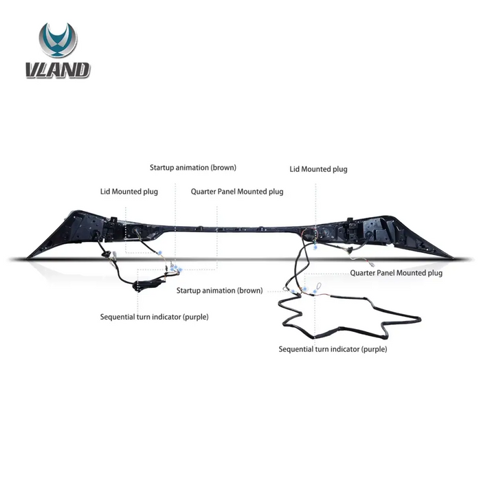 Feux arrière LED VLAND pour Lexus IS250 IS350 2006-2012 IS200d IS F 2008-2014 Animation de démarrage à indicateur séquentiel