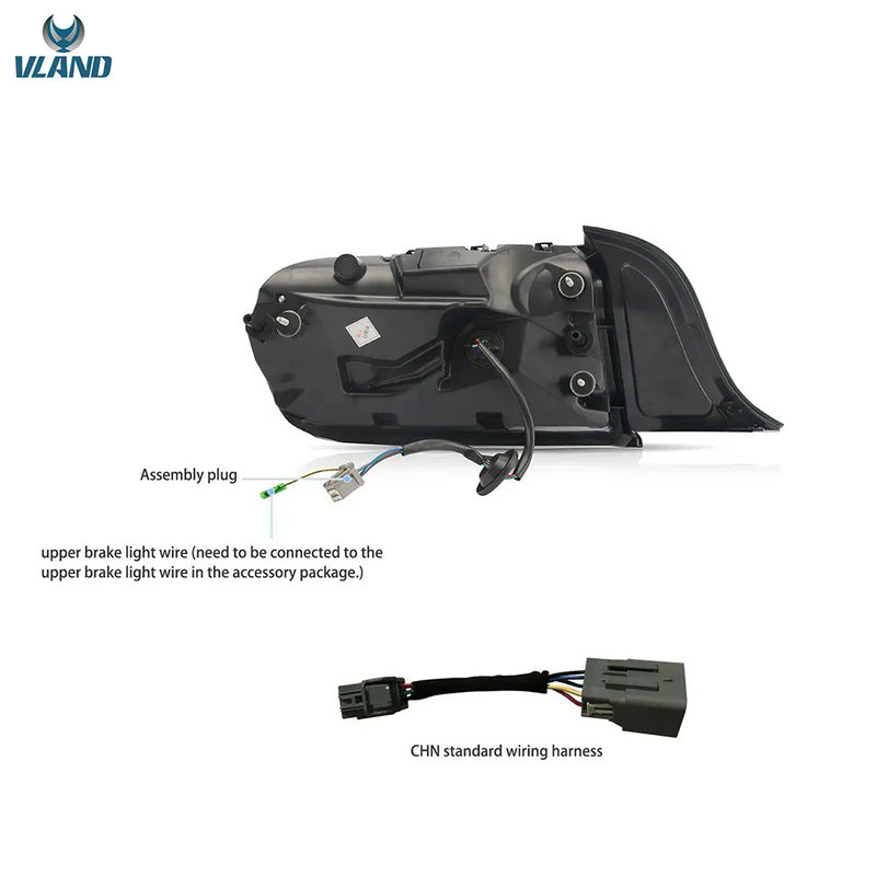 VLAND LED Tail Lights for Ford Mustang 2015-2023 6th Gen 5-Mode Turn Signal Switchable