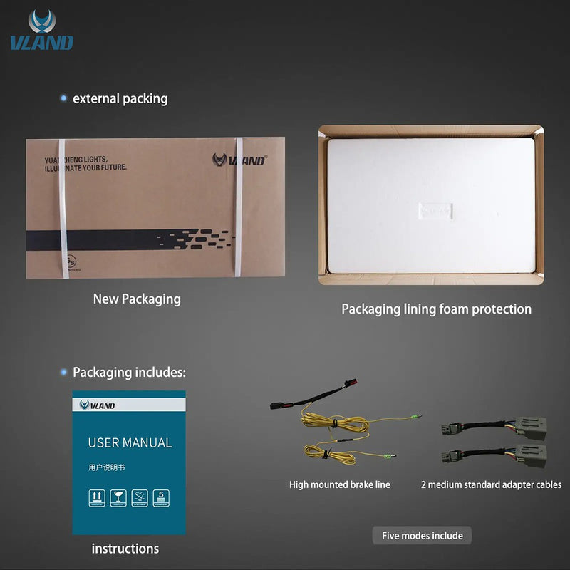 VLAND LED Tail Lights for Ford Mustang 2015-2023 6th Gen