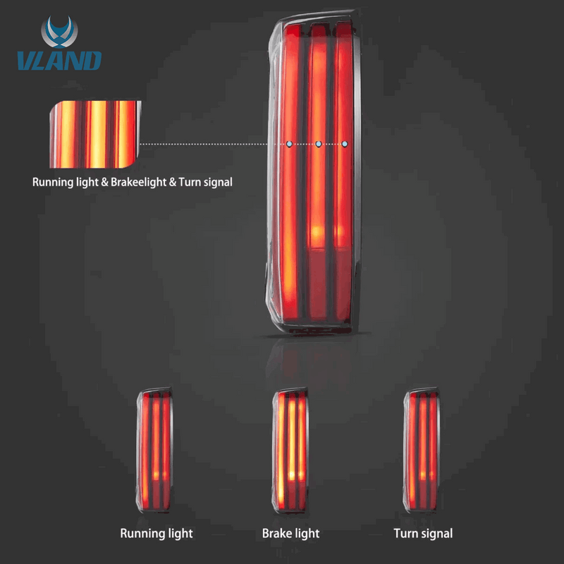 VLAND Full LED Tail Lights for Toyota Tundra 2022-2024 3th Gen XK70