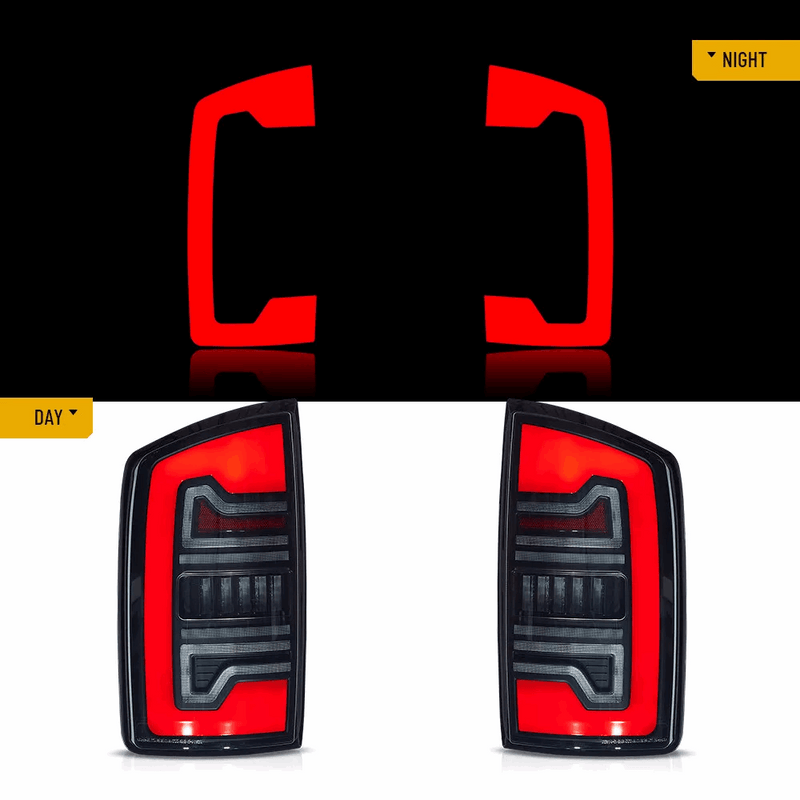 VLAND Smoked Full  LED Tail Lights For 2002-2006 Dodge Ram 1500 2500 3500 w/Start-up