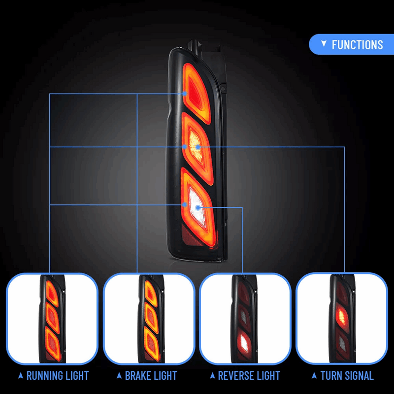 VLAND LED Tail Lights For Toyota Hiace 2005-2018
