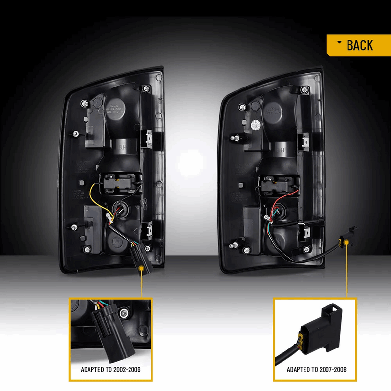 VLAND Smoked Full  LED Tail Lights For 2002-2006 Dodge Ram 1500 2500 3500 w/Start-up