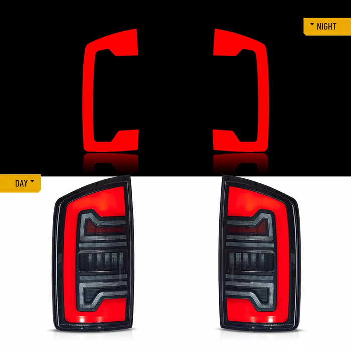 VLAND Smoked Full  LED Tail Lights For 2002-2006 Dodge Ram 1500 2500 3500 w/Start-up