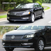 VLAND Full LED Dual Beam Headlights for Volkswagen Passat 2011–2015 1st Gen (Frist generation A32/A33. North America)
