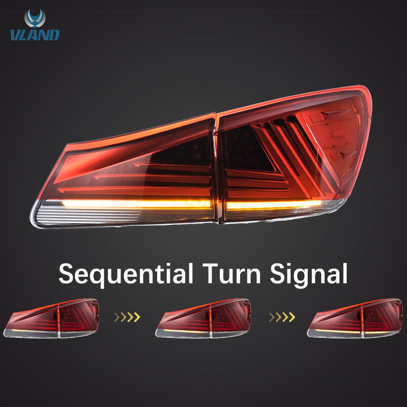 VLAND LED Headlights + Full LED Tail Lights for Lexus IS250 IS350 2006-2012 IS200d IS F 2008-2014