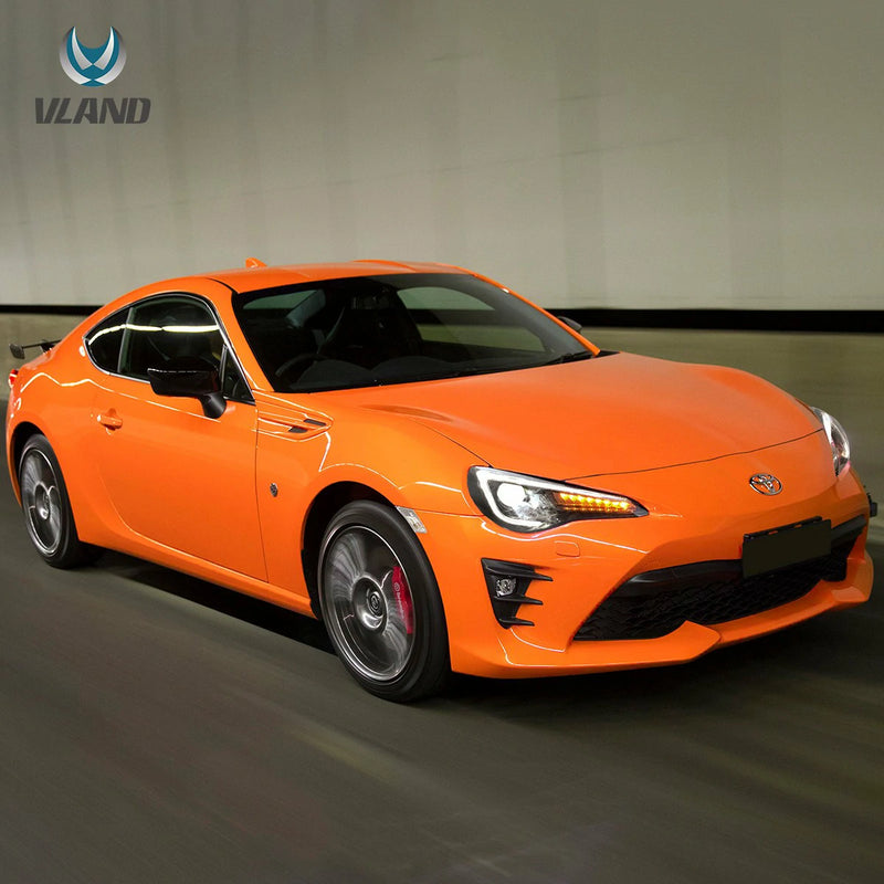 Vland Headlights For Toyota 86 2012-2020, Subaru BRZ 2013-2019 and Scion FR-S 2013-2016 1st Gen (First generation ZN6/ZC6) w/ sequential Turn Signal