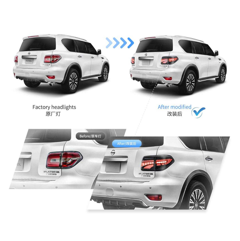 Fanali posteriori a LED VLAND per Nissan Patrol (Y62) 2012-2019 Nissan Armada 2017-2020 Aftermarket luci posteriori