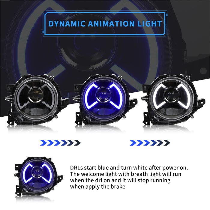 VLAND LED/Projector Headlights For スズキ ジムニー 4代目 2018-2023 JB64W JB74W / Suzuki Jimny 2018-2023 4th Gen (Fourth Generation)