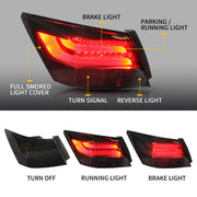 VLAND 2PCS LED Tail Lights For Honda Accord Inspire 8th Gen Sedan 2008-2012 VLAND Factory