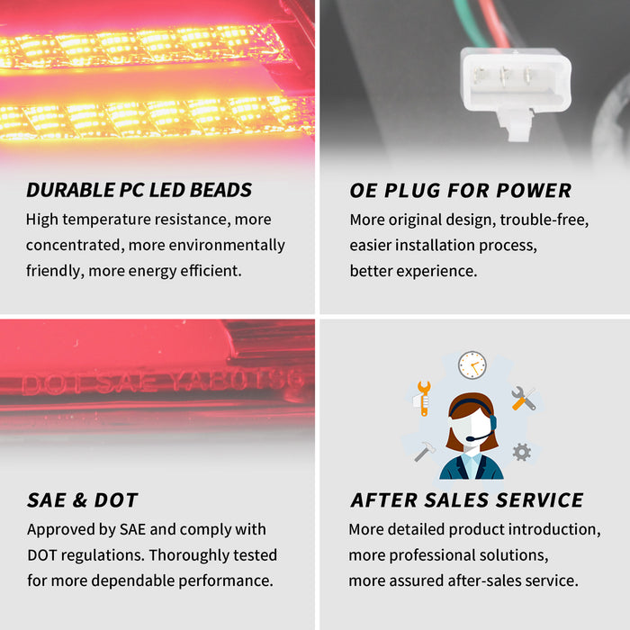 VLAND 2PCS LED Tail Lights For Honda Accord Inspire 8th Gen Sedan 2008-2012 VLAND Factory