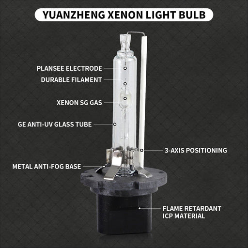 VLAND 2PCs D2H Xenon Headlight Bulbs Conversion HID KIT with Ballast 12V 35W 6000K VLAND Factory