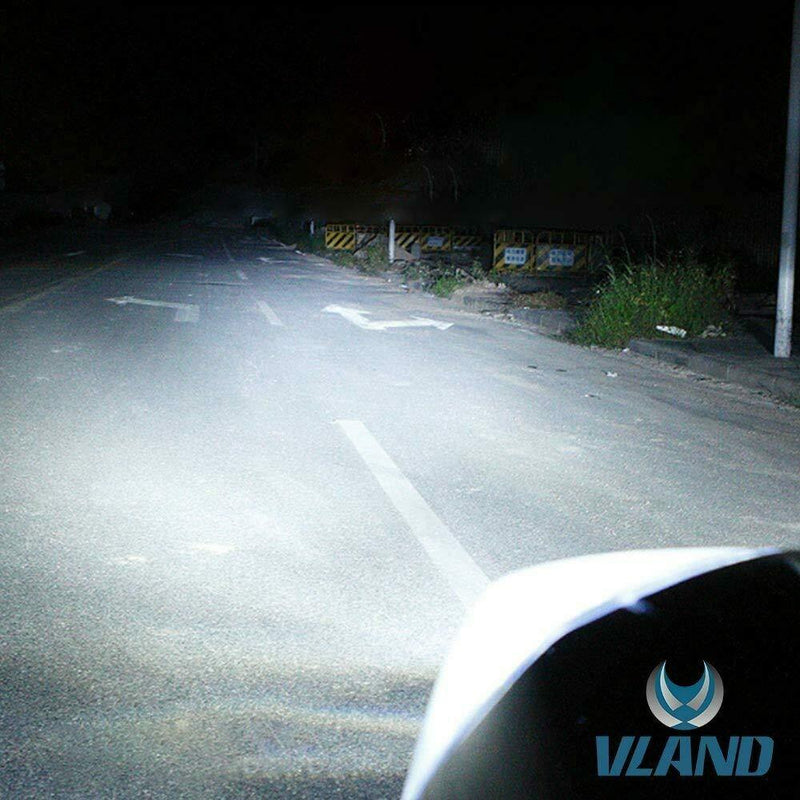 VLAND 2PCs D2S/H1/H3/H4/H7/H11/9005/9006/9012 LED Headlight Bulbs 6000K Super Bright VLAND Factory