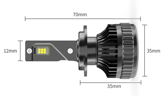 VLAND 2PCs D2S/H1/H3/H4/H7/H11/9005/9006/9012 LED Headlight Bulbs 6000K Super Bright VLAND Factory