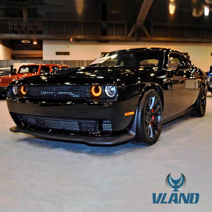 VLAND Dual Beam Headlights For Dodge Challenger 2015-2022 With Sequential Turn Signals VLAND Factory