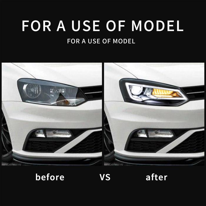 VLAND Dual Beam LED Headlights Volkswagen Polo/Polo GTI 2011-2017 VLAND Factory