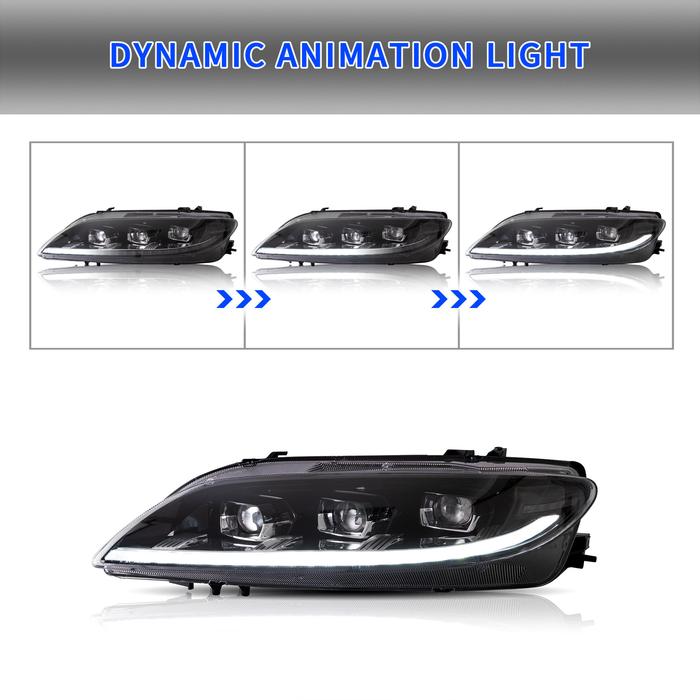 VLAND Dual Beam LED Projector Headlights For Mazda 6 2002-2008 VLAND Factory