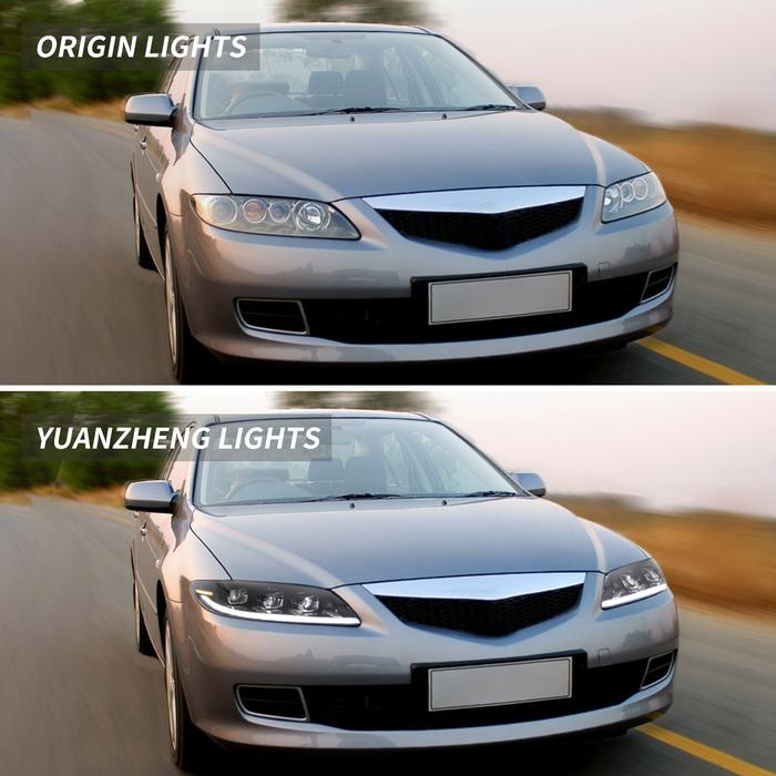 VLAND Dual Beam LED Projector Headlights For Mazda 6 2002-2008 VLAND Factory