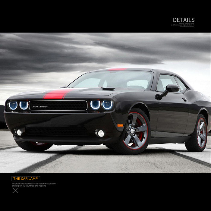 VLAND Dual Beam Projector Headlights For Dodge Challenger 2008-2014 with Sequential Turn Signals VLAND Factory