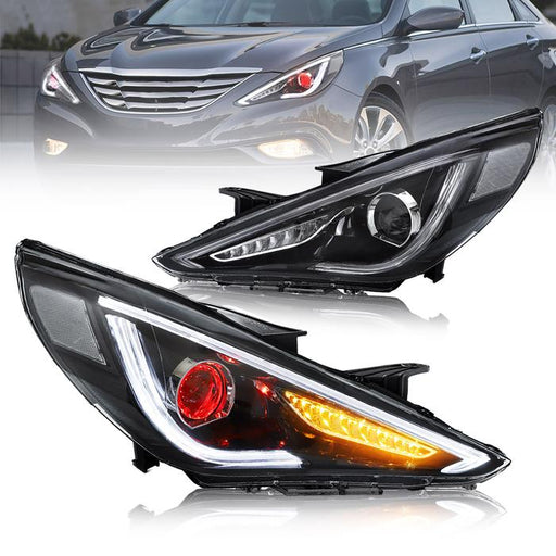 VLAND Dual Beam Projector Headlights For Hyundai Sonata 2011-2014 W/ Sequential VLAND Factory