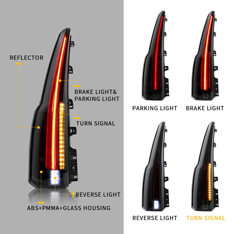 VLAND FULL LED Tail Lights For GMC Yukon XL 2015-2019 VLAND Factory