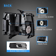 VLAND Full LED Headlights For Chevrolet Silverado 1500 2500HD 3500HD 2007-2013 VLAND Factory