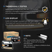 VLAND Full LED Headlights For Chevrolet Silverado 1500 2500HD 3500HD 2007-2013 VLAND Factory