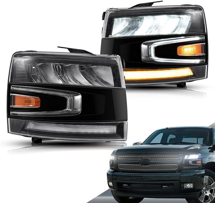 VLAND Full LED Headlights For Chevrolet Silverado 1500 2500HD 3500HD 2007-2013 VLAND Factory