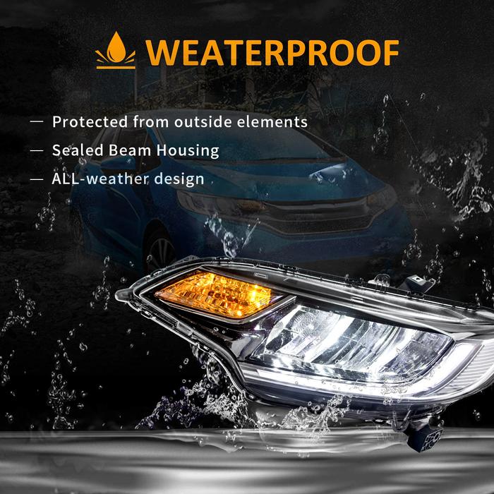 VLAND Full LED Headlights For Honda Fit / Jazz 2014-2019 With Dynamic Turn Signal VLAND Factory