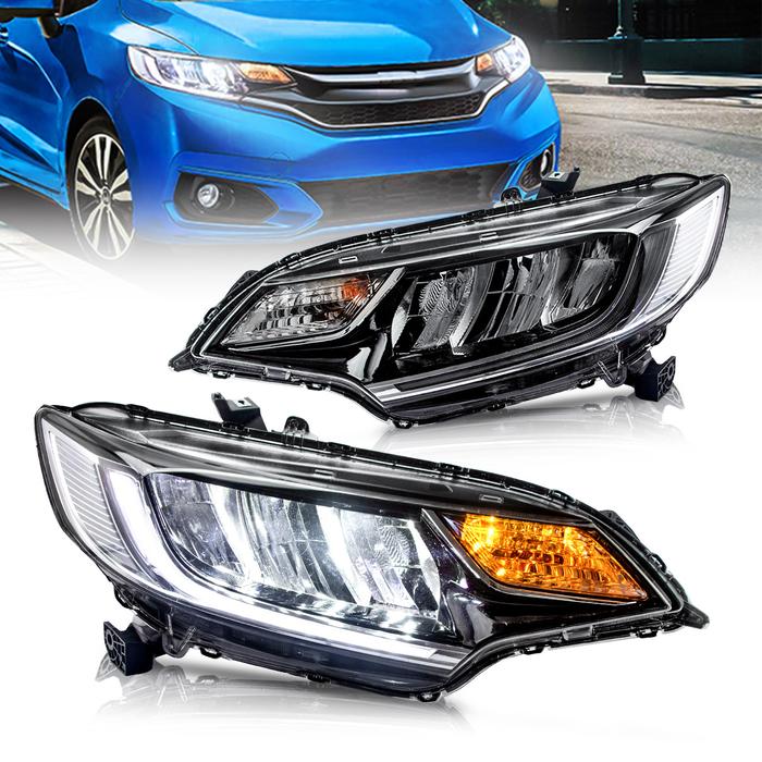 VLAND Full LED Headlights For Honda Fit / Jazz 2014-2019 With Dynamic Turn Signal VLAND Factory