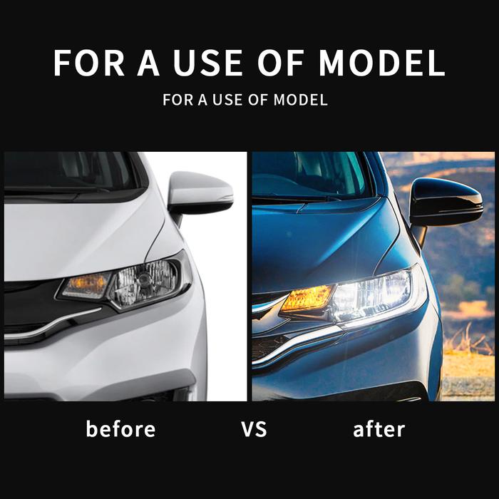 VLAND Full LED Headlights For Honda Fit / Jazz 2014-2019 With Dynamic Turn Signal VLAND Factory