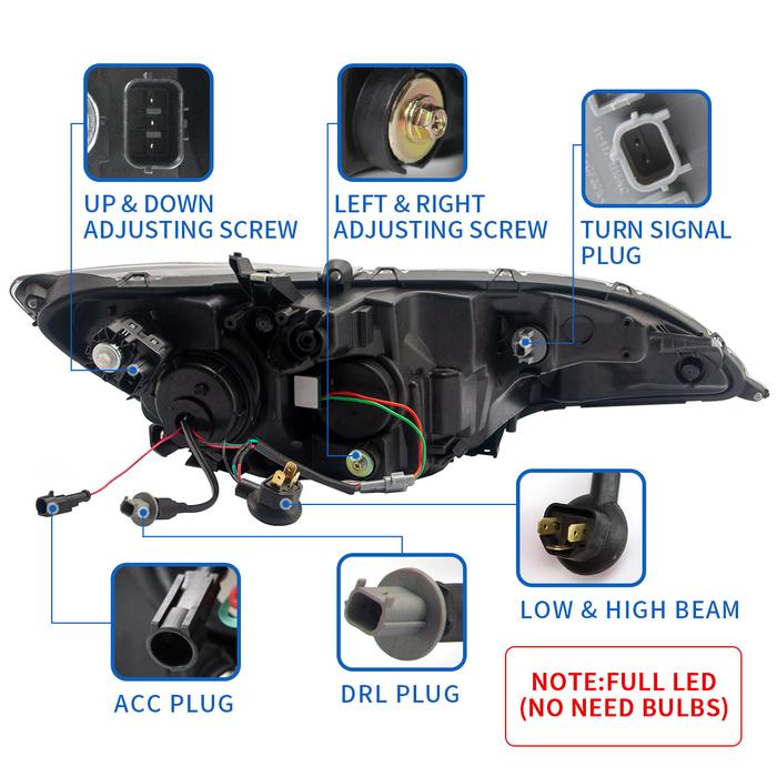 VLAND Full LED Headlights For Honda Fit / Jazz 2014-2019 With Dynamic Turn Signal VLAND Factory