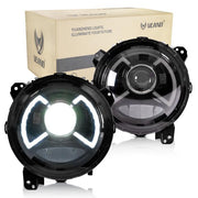 VLAND Full LED Headlights For Jeep Wrangler 2018-2022 w/ Activate Lighting (9 Inches) VLAND Factory