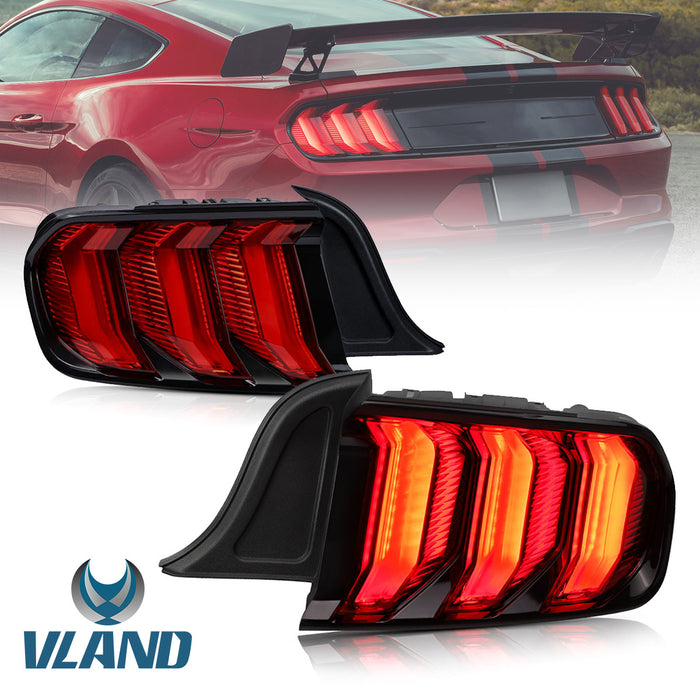 VLAND Full LED Tail Lights For Ford Mustang 2015-2022 Only Fits US version （NOT ship to US） VLAND Factory