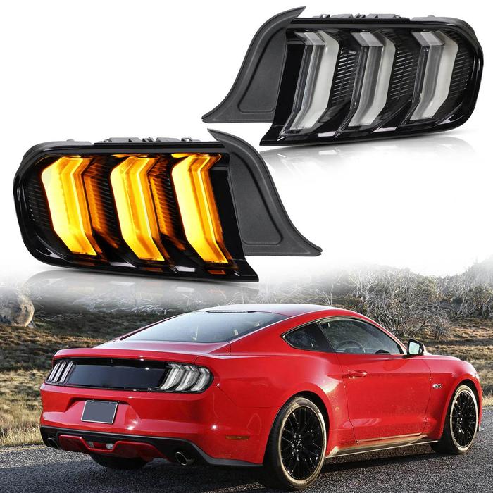 VLAND Full LED Tail Lights For Ford Mustang 2015-2023 S550 6th Gen (5 modes switchable) Can Fit For US/International Models VLAND Factory