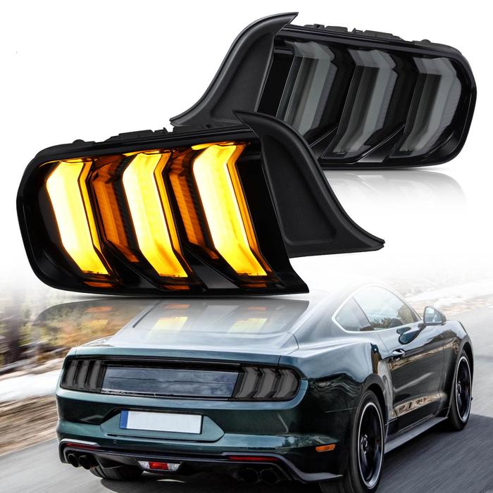 VLAND Full LED Tail Lights For Ford Mustang 2015-2023 S550 6th Gen (5 modes switchable) Can Fit For US/International Models VLAND Factory