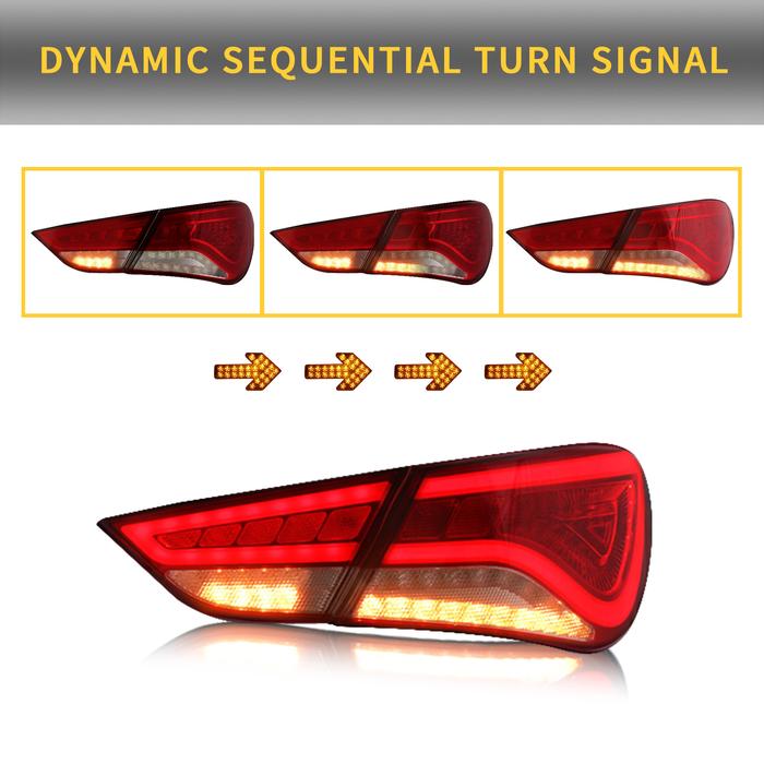 VLAND Full LED Tail Lights For Hyundai Sonata 6th Gen Sedan 2011-2014 VLAND Factory
