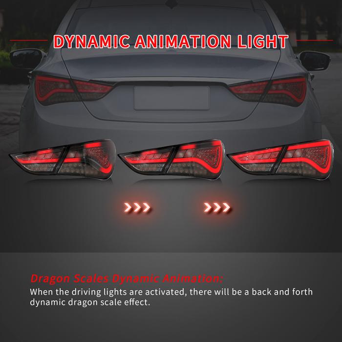 VLAND Full LED Tail Lights For Hyundai Sonata 6th Gen Sedan 2011-2014 VLAND Factory